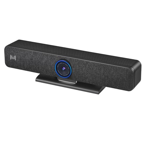 4K All-in-one AI Tracking Video Conference System, AI Speaker Tracking, 4pcs Noise-Cancelling Mics, Speaker, Auto Framing, 4K ePTZ Camera, Suitable for Computer Meeting, Video Calling