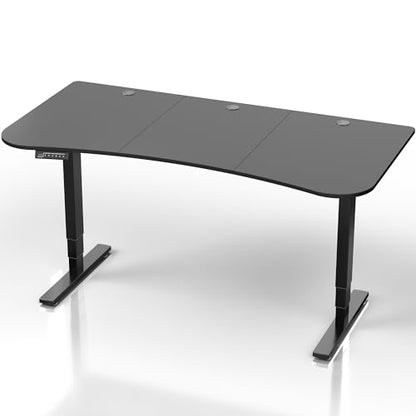 VIVO Black 63 x 32 in Standing Desk, DESK-KIT-2E1B - color: Black Top / Black Frame, size: 63 x 32 inch