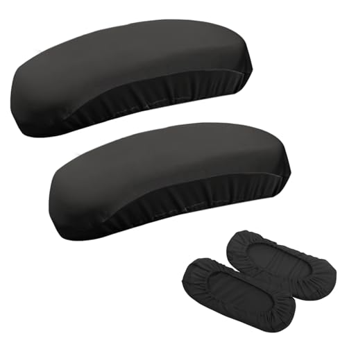 Kakalote Office Chair Armrest Covers, 1pair Stretchable Stretch Computer Chair Slipcover Desk Chairs Arm Cover for Office, Desk, Gaming Chairs (Black-No Sponge Pad) - color: Black