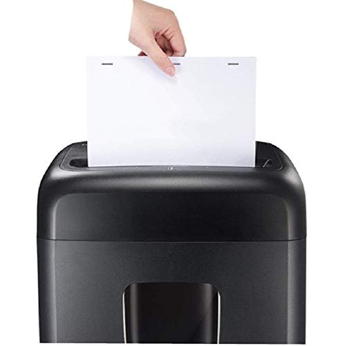 Shredder with Wheels-6-Sheet Cross-Cut Paper, CD and Credit Card Home Office with Pullout Basket