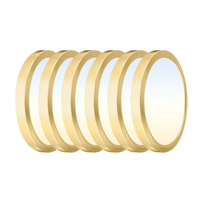 Hlite 9 Inch LED Flush Mount Ceiling Light,1800LM,6 Pack,3CCT | 18W 3000K/4000K/5000K Selectable,Super Slim,Low Profile Round Ceiling Light Fixtures for Kitchen,Bedroom,Hallway,Gold - color: Gold, size: 9 inch-6