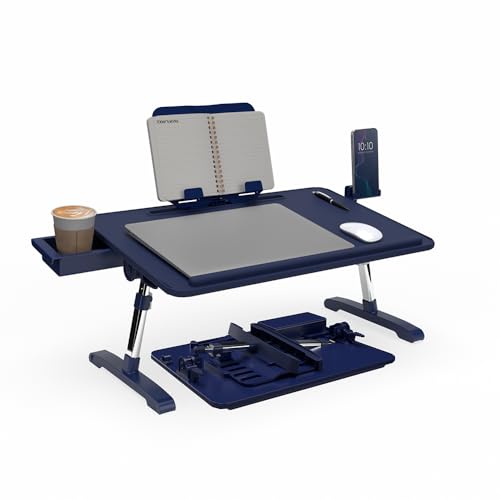 Limitless TotalDesk Portable Workstation and Lap Desk with Adjustable Height & Tilt (Navy) - color: Navy