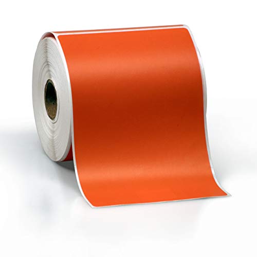 4" X 6" Direct Thermal Perforated Stickers Labels for Shipping Labels, Inventory, and Color Coding - Compatible with Zebra, Rollo, Godex and More (Orange, 24 Rolls) - color: Orange, size: 24 Rolls