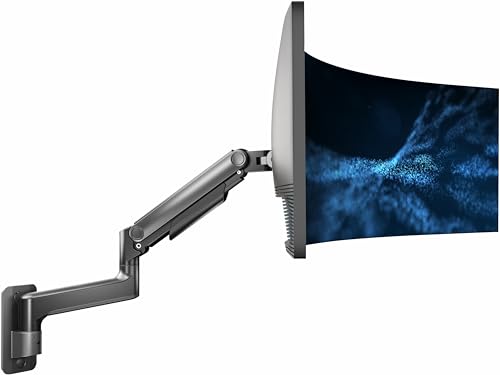 VIVO Premium Ultrawide Monitor Counterbalance Wall Mount for up to 49 inch Screens, Holds 44 lbs, Full Motion, Max VESA 100x100, Black, MOUNT-V101V - size: Up to 49", style: Single Mount