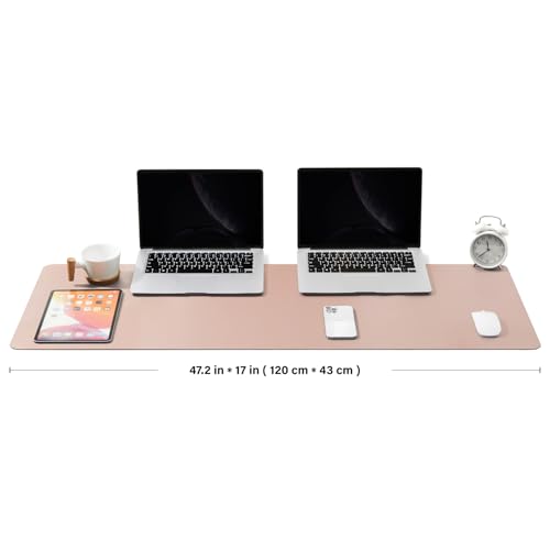 Large Cork Desk Mat - 47.2"x 17" Desk Pad for Office and Home - Ideal for Large Mouse Pad and Desk Mats on Top of Desks(Pink) - color: Pink, size: 47.2" x 17"