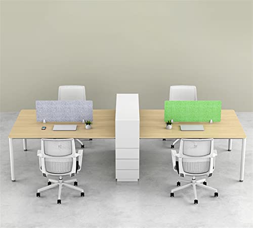 Acoustic Desk Divider Desk Partition with 2 Clips Desk Privacy Panel Visual Distractions Reducing Table Divider for Student Call Centers Offices Classrooms Library, 20" x 12", Beige - color: Beige, size: 20" x 12"