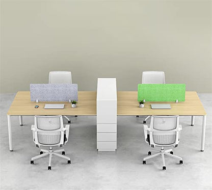 Acoustic Desk Divider Desk Partition with 2 Clips Desk Privacy Panel Visual Distractions Reducing Table Divider for Student Call Centers Offices Classrooms Library, 20" x 12", Beige - color: Beige, size: 20" x 12"