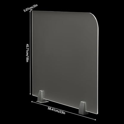 2PACK Acrylic Free Standing Screen, 23 x 18 inch Clear Divider for Desk Privacy Home & Office Partitions for Table Top Workstation, P Cubicle Panel for Work - size: 2PCS 23" x 18"