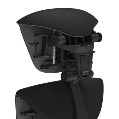 OFFICE LOGIX SHOP Embody Headrest Compatible with Herman Miller Embody Chair (Black Rythem Fabric/Gaphite Frame) - color: Black Rythem Fabric/Gaphite Frame