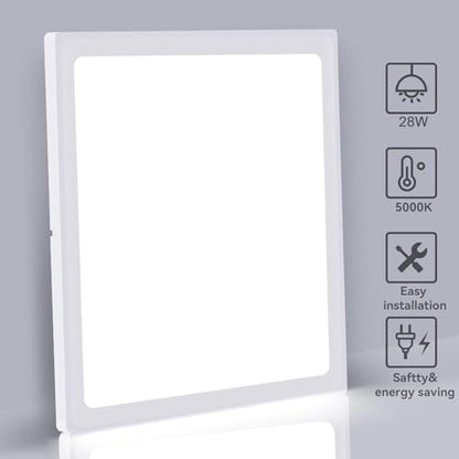 2Pack 12inch Square White 3200LM LED Flush Mount Ceiling Light,28W White 6000K Slim Surface Mount Ceiling Light Fixture for Kitchen Bedroom Living Room - size: 2Pack-28W-12Inch-Square-White