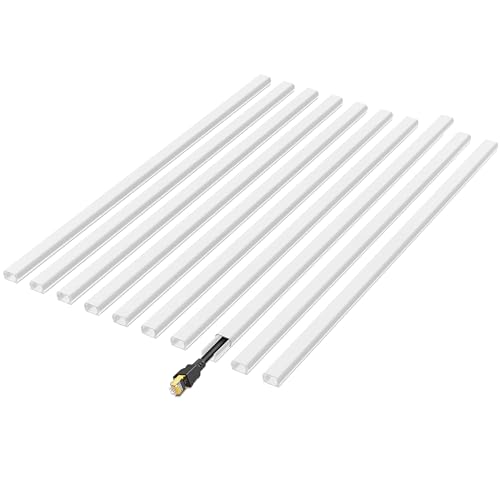 Mini Cable Hider 142" Paintable Cord Cover for Single Cable, White