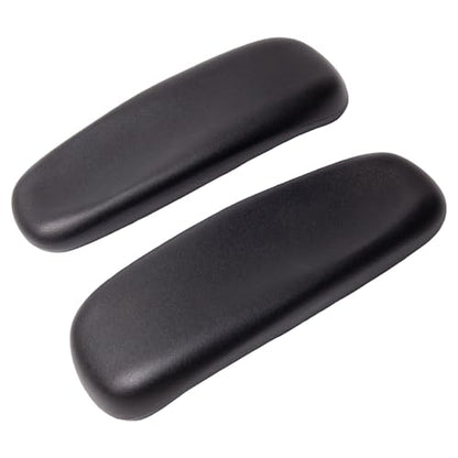 Office Chair Arm Replacement, PU Armrest Arm Pads Caps, Univeral 4" Mounting Hole, (Set of 2) Black with Screws Washer and Wrench