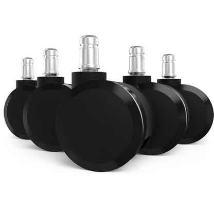 Office Chair Wheels 10mm Stem, 2.36"(60mm) Casters Compatible with 1KEA Chairs ONLY, 10mm(3/8") x22mm(7/8") Stem Replacement Chair Casters for Carpet and Hardwood Floors(Set of 5) - size: 10mm Stem No Brakes(for Ikea)