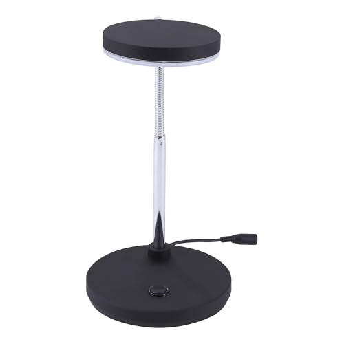 Bostitch Office LED Metal Gooseneck Desk Lamp, Flicker Free, Adjustable Head (VLED1800BK), Black