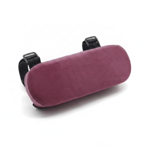 Memory Foam Armrest Pad for Office Chairs, Durable Elbow Support Cushion with Non-Slip Cover, Fits Standard Hard Arms, 9.25 x 3 Inches - color: Purple