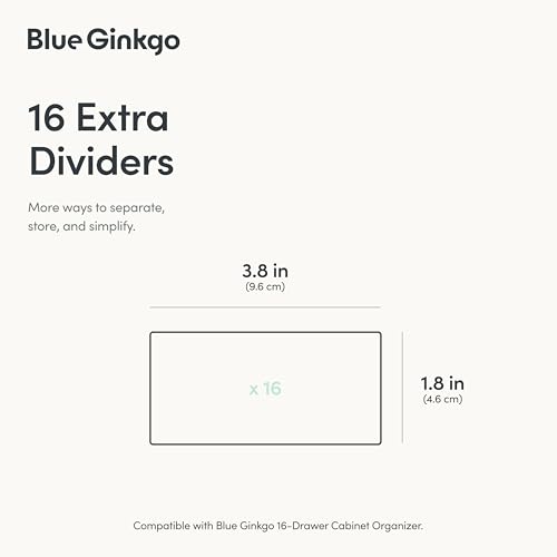 Blue Ginkgo 16-Drawer Cabinet Dividers, 16-Pack - color: Clear, size: 16 Drawer