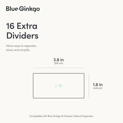 Blue Ginkgo 16-Drawer Cabinet Dividers, 16-Pack - color: Clear, size: 16 Drawer