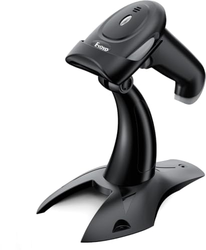 Eyoyo Handheld 2D&1D Bluetooth Barcode Scanner Wireless with Stand