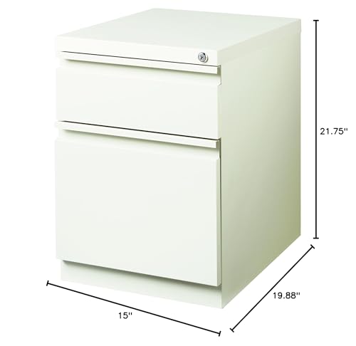 Hirsh Industries 2 Drawer Mobile Pedestal File Finish: Pearl White