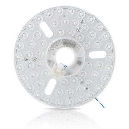 Ceiling Fan LED Light Replacement Disc 24W 6.3 in 120V 3CCT | Hardwired dimmable ceiling fan LED replacement panel with 3 CCT 3000K 4000K 5000K and anti-glare PC diffuser - size: 6.29 inch