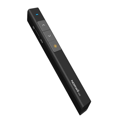 Wireless Presentation Clicker, PowerPoint Clicker with Laser Pointer | Presentation Remote for PowerPoint Presentations, Plug & Play USB Slide Advancer, Compatible with Mac/Windows/Linux/Android - color: Black