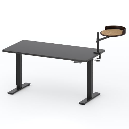 FLEXISPOT EN2 55"x28" Standing Desk Bundle with Monitor Mount, Maple - color: Black Frame + Black Top, size: 55x28 | Cat Bed
