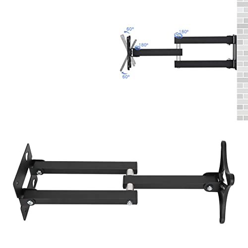 Full Motion TV Wall Mount for 17-22 Inch TVs, Articulating Monitor Bracket with 180 Degree Rotation, Tilt and Swivel Adjustable Arms for Heavy Duty Up to 44lbs