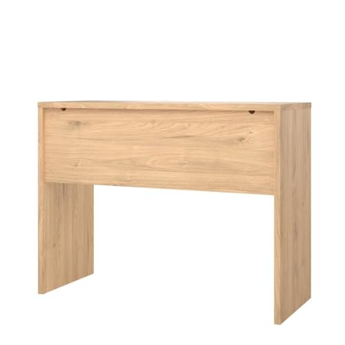 Furnifact Brown Wood Desk with Drawers, Writing Desk with Drawers for Home Office, Elegant Computer Study Table for Bedroom or Work from Home