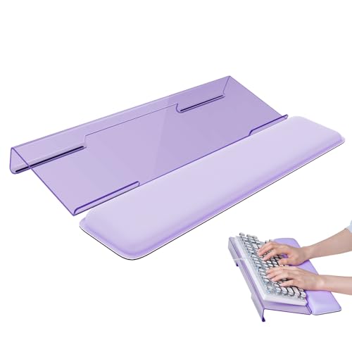 Laborio Computer Keyboard Wrist Rest, Keyboard Riser Stand for Desktop - color: Purple