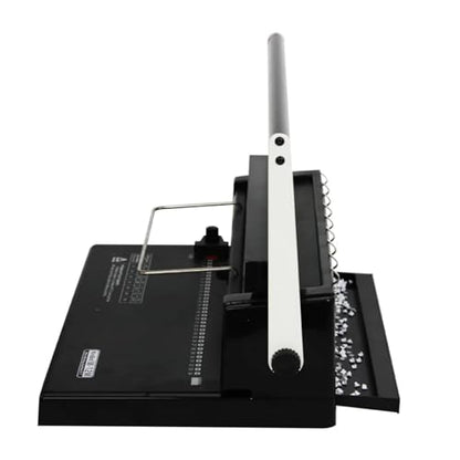 Binding Machine, Ring Binding Machine 34 Hole Loose Leaf Iron Ring Punching Machine Double Coil Manual Wire Binding Machine
