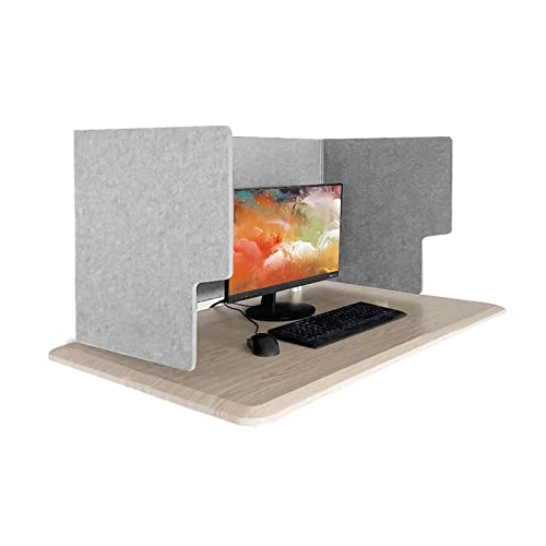 Desk Privacy Panel, Freestanding Office with 4 Brackets, Dividers Reduces, Desktop Ideal - size: 80cm/31in