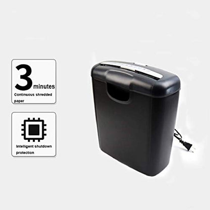 Mini Paper Shredder- Shredders Small Office Shredder Home Electric Strip Black Automatic Feed
