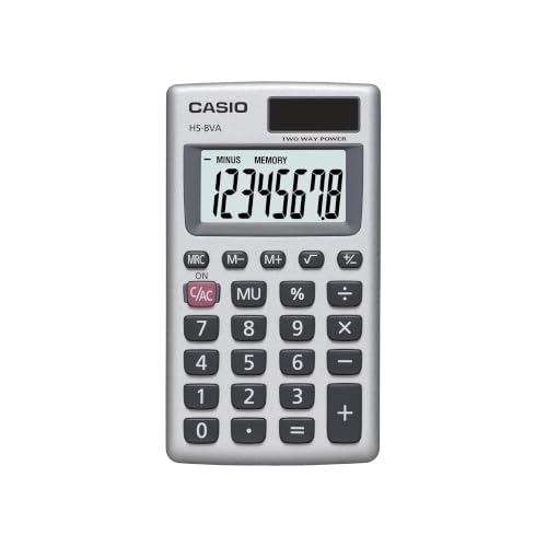 Casio HS-8VA Mini 6-Function Calculator - size: 1 Count (Pack of 1)