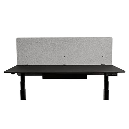 Stand Up Desk Store ReFocus Clamp-on Acoustic Desk Divider Privacy Panel that Reduces Noise and Visual Distractions (Cool Gray, 59" X 23.6") - color: Cool Gray, size: 60" X 24"