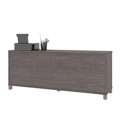 Bestar Pro-Linea 72W Credenza with 2 Drawers in bark Grey