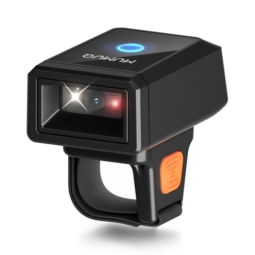 Bluetooth Ring Barcode Scanner, Wearable 1D/2D Bar Code Reader | Wearable Finger Scanner, Bluetooth 2.4g USB 3-in-1 Barcode Reader, 450mah, 6+ Hrs Use, Warehouse & Inventory