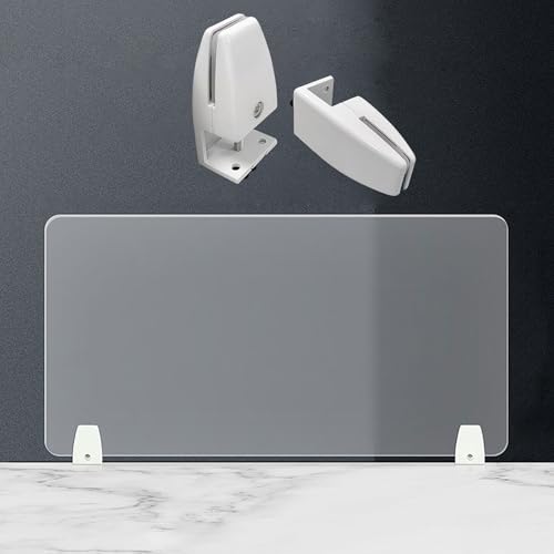Desk Panel Divider,Acrylic Panel,Raw Clamp-On Acoustic Partition,Desk Privacy Divider Divider,Workspace Screen,for Office Desks,Workstations,Counters,Shops - color: Frosted B, size: L 100*W 30cm