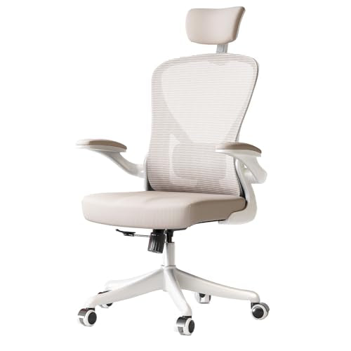 Ergonomic Office Desk Chair High Back Mesh Computer Chair (02Khaki, Chair) - color: 02khaki
