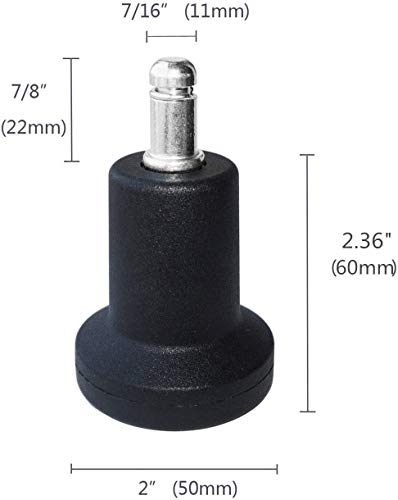 Bell Glides Replacement Office Chair Feet High Profile Wheel Stopper 5 Pack | 5 Pack high profile bell glides with 7/16 x 7/8 inch grip ring stem and felt pads convert chair caster wheels to stationary - size: High Profile