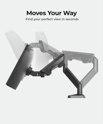 Modernsolid Heavy Duty Monitor Arm for 34-49 Inch Ultrawide Curved Screens - color: Black