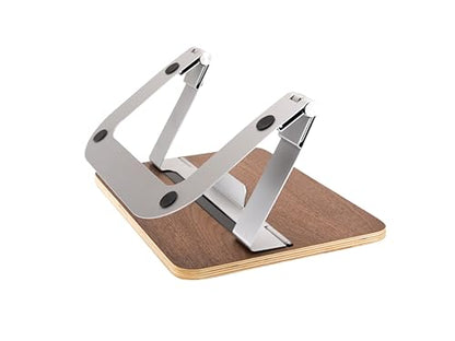 Under Desk Footrest for Active Sitting – Motion Rocking Foot Rest to Bounce & Fidget While You Work – Ergonomic Wooden Desk Foot Rest for Circulation & Focus – Hopper - color: Walnut