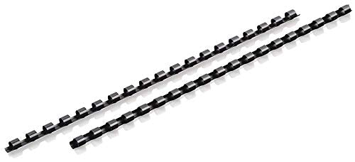 Mead CombBind Binding Spines/Spirals/Coils/Combs, 5/16", 40 Sheet Capacity, Black, 125 Pack (4000131) - size: 5/16"