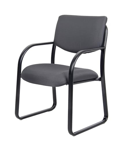BOSS Office Products Fabric Guest Chair in Grey (B9521-GY) - color: Grey