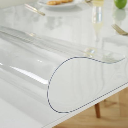 LovePads Clear Desk Mat 16x28 in, 1.5mm Thick Plastic Table Cover Protector - color: Clear 1.5mm, size: 16" x 28" (Rectangular)