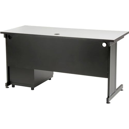 Interion Office Desk with 3 Drawers, 60"W x 24"D - Gray