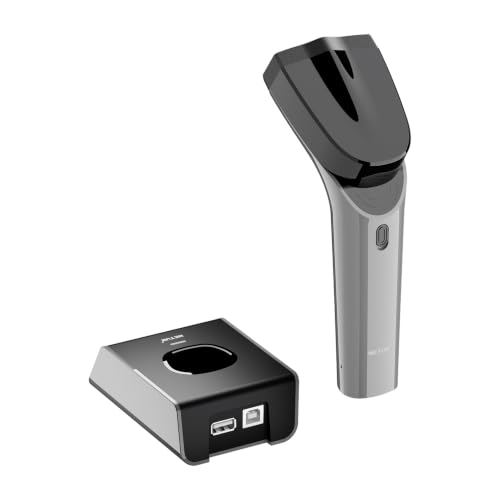 NETUM 1D Barcode Scanner, Wireless Bluetooth with Cradle, DS5000-Gray - color: Gray
