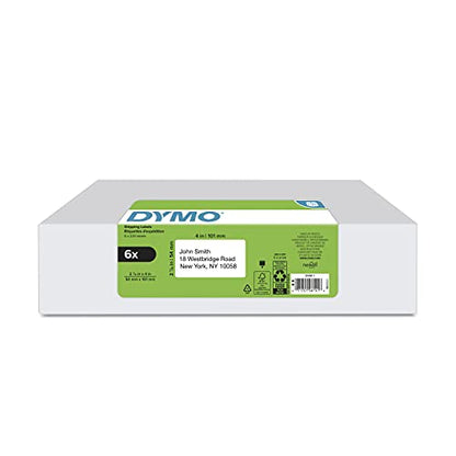 DYMO Authentic LW Standard Shipping Labels for LabelWriter Label Printers, White, 2-1/8" x 4", 6 Rolls of 220 (1320 Total) - size: 6 Rolls