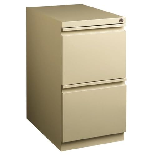 Hirsh 23-in Deep Mobile Pedestal File 2-Drawer File/File. Full Width Pull. Beige - color: Putty