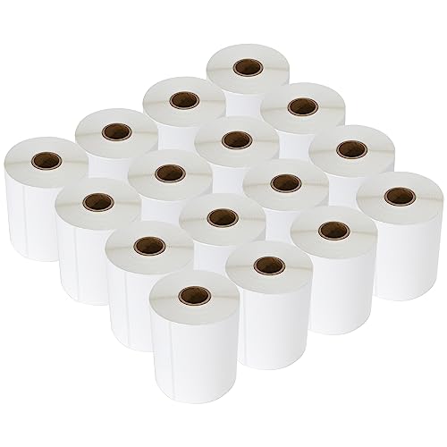 L LIKED 4000 Count 4" x 6" Direct Blank Thermal Shipping Labels with 250 Labels/Roll - Compatible with Zebra 2844 ZP-450 ZP-500 ZP-505 (16 Rolls) - size: 16 Rolls - 3520 Labels