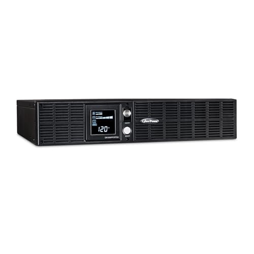 CyberPower OR1000PFCRT2U PFC Sinewave UPS Battery Backup | 1000VA/700W, 8 Outlets, AVR, 2U Rack/Tower, UL Certified - style: 1000VA